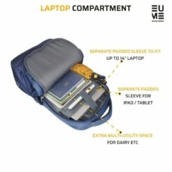 EUME Laptop Bag For 35.56 Cm (14 Inch) Laptops, Navy Blue Kevin(491570632) 14 EUME Laptop Bag For 35.56 Cm (14 Inch) Laptops, Navy Blue Kevin(491570632) -Smart Bag Shop EUME KEVIN Bags and Cases 491570632 i 6 1200Wx1200H