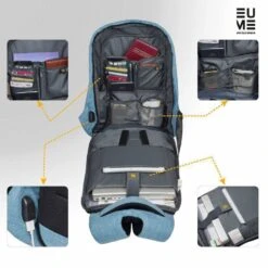 EUME Laptop Bag For 39.62 Cm (15.6 Inch) Laptops, Teal Blue/Black SHIELD(491570627) -Smart Bag Shop EUME SHIELD Bags and Cases 491570627 i 6 1200Wx1200H