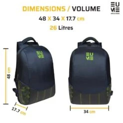 EUME Messenger Bag For 39.62 Cm (15.6 Inch) Laptops, Navy Blue And Pear Green Wave(491570620) -Smart Bag Shop EUME WAVE Bags and Cases 491570620 i 3 1200Wx1200H