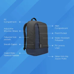 Lenovo GX41B33569 Professional Backpack For 15.6 Cm (39.62 Cm) Laptops With Water-resistant, Adjustable Shoulder Straps (Black)(491997595) -Smart Bag Shop Lenovo GX41B33569 Bags Cases 491997595 i 5 1200Wx1200H