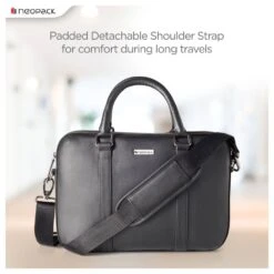 Neopack Messenger Bag For 13 - 14 Inch Macbook With Well Padded Handle, Black, 47BK14(492850928) -Smart Bag Shop Neopack 47BK14 Messenger Bag 492850928 i 5 1200Wx1200H