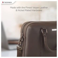 Neopack Messenger Bag For 13 - 14 Inch Macbook With Well Padded Handle, Coffee Brown, 47BR14(492850930) -Smart Bag Shop Neopack 47BR14 Messenger Bag 492850930 i 4 1200Wx1200H
