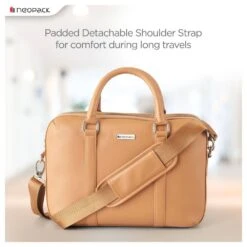 Neopack Messenger Bag For 13 - 14 Inch Macbook With Well Padded Handle, Tan, 47TN14(492850929) -Smart Bag Shop Neopack 47TN14 Messenger Bag 492850929 i 5 1200Wx1200H