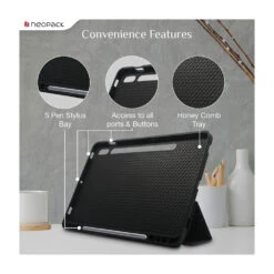 Neopack Delta Smart Cover For Samsung Galaxy Tab S7 Plus, Black 50BKS7PLUS(491901012) -Smart Bag Shop Neopack 50BKS7PLUS Bags and Cases 491901012 i 3 1200Wx1200H