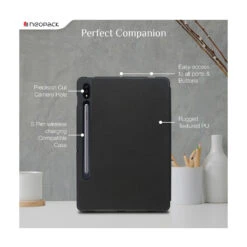 Neopack Delta Smart Cover For Samsung Galaxy Tab S7 Plus, Black 50BKS7PLUS(491901012) -Smart Bag Shop Neopack 50BKS7PLUS Bags and Cases 491901012 i 5 1200Wx1200H