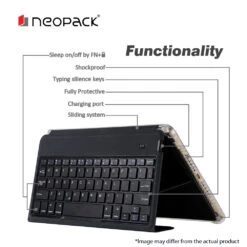 Neopack Tablet Case With Removable Wireless Keyboard For 25.90 Cm (10.2 Inch) IPad 2019, Black 7PADA10(491838123) -Smart Bag Shop Neopack 7PADA10 Bags and Cases 491838123 i 5 1200Wx1200H