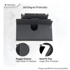 Neopack 360 Degree Rotation Swivo Tablet Case For IPad Air, IPad Air 2, IPad Pro 9.7 (2019 Model), Black PAD AIR1/2 & PRO 9(491229109) 12 Neopack 360 Degree Rotation Swivo Tablet Case For IPad Air, IPad Air 2, IPad Pro 9.7 (2019 Model), Black PAD AIR1/2 & PRO 9(491229109) -Smart Bag Shop Neopack PAD AIR1 2 and PRO 9 Bags and Cases 491229109 i 4 1200Wx1200H