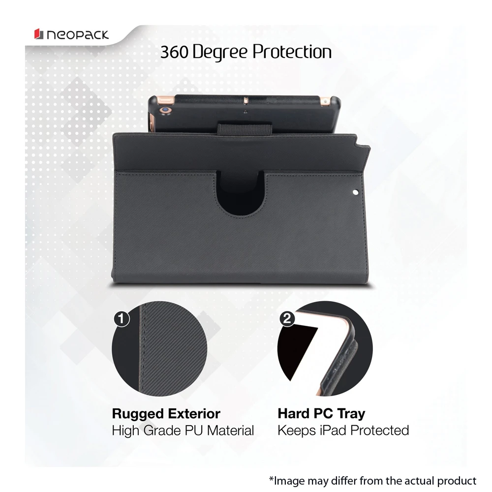 Neopack 360 Degree Rotation Swivo Tablet Case For IPad Air, IPad Air 2, IPad Pro 9.7 (2019 Model), Black PAD AIR1/2 & PRO 9(491229109) 6 Neopack 360 Degree Rotation Swivo Tablet Case For IPad Air, IPad Air 2, IPad Pro 9.7 (2019 Model), Black PAD AIR1/2 & PRO 9(491229109) - Image 4