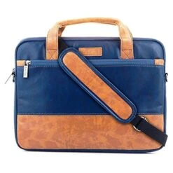 Stuffcool Lush Laptop Bag For 35.56 Cm (14 Inch) MacBook Pro, Blue And Brown, VGSLBG14(493177615)