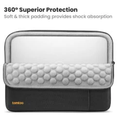 Tomtoc Defender Laptop Sleeve For Up To 35.56 Cm (14 Inch) Laptop With Safeguard Laptop Bottom Corner, Black A13-C01D01(493665228) -Smart Bag Shop Tomtoc A13 C01D01 Sleeve 493665228 i 8 1200Wx1200H
