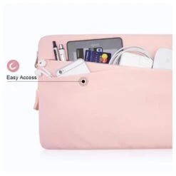 Tomtoc Laptop Sleeve With Pocket For Small Accessories, Pink A18-C01C(493665225) 13 Tomtoc Laptop Sleeve With Pocket For Small Accessories, Pink A18-C01C(493665225) -Smart Bag Shop Tomtoc A18 C01C Sleeve 493665225 i 4 1200Wx1200H