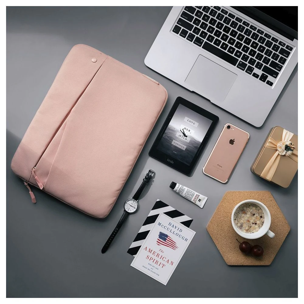 Tomtoc Laptop Sleeve With Pocket For Small Accessories, Pink A18-C01C(493665225) 7 Tomtoc Laptop Sleeve With Pocket For Small Accessories, Pink A18-C01C(493665225) - Image 5