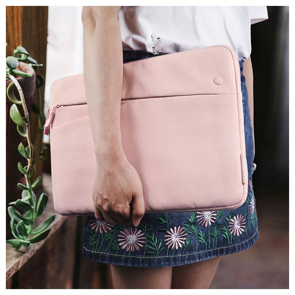 Tomtoc Laptop Sleeve With Pocket For Small Accessories, Pink A18-C01C(493665225) 8 Tomtoc Laptop Sleeve With Pocket For Small Accessories, Pink A18-C01C(493665225) - Image 6