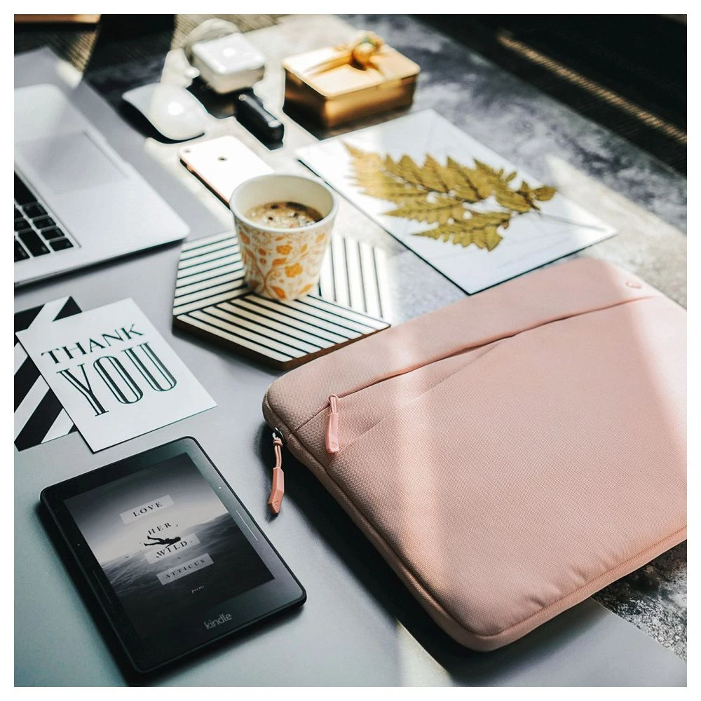 Tomtoc Laptop Sleeve With Pocket For Small Accessories, Pink A18-C01C(493665225) 9 Tomtoc Laptop Sleeve With Pocket For Small Accessories, Pink A18-C01C(493665225) - Image 7