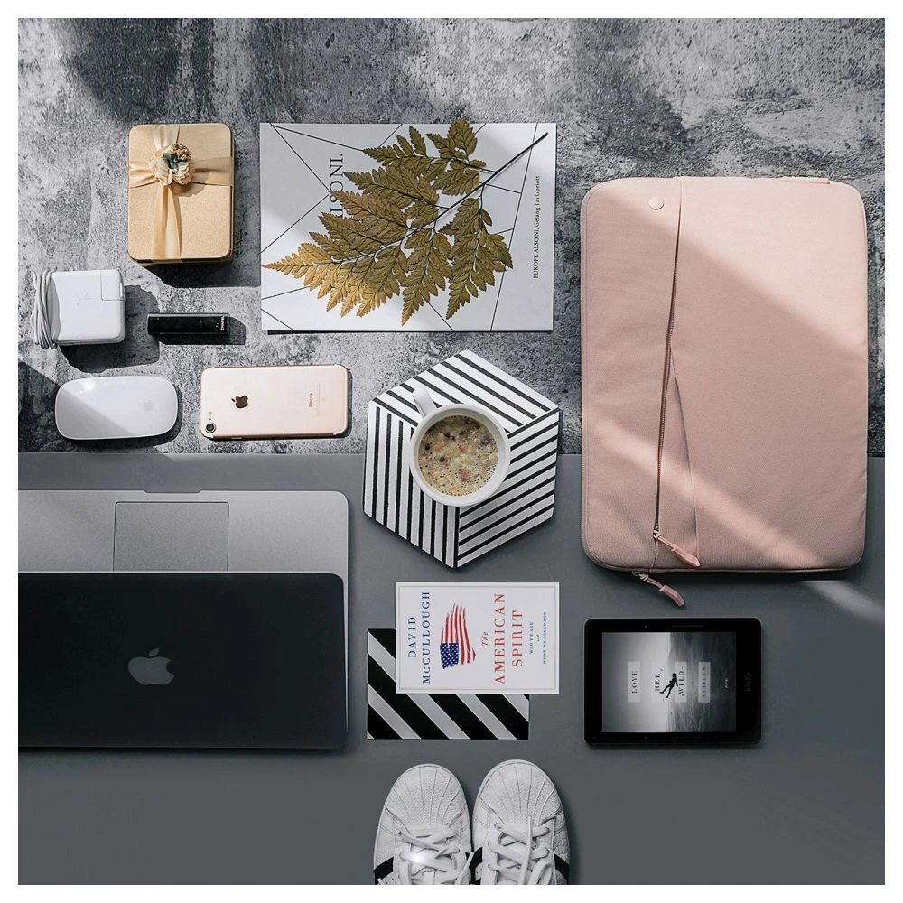 Tomtoc Laptop Sleeve With Pocket For Small Accessories, Pink A18-C01C(493665225) 10 Tomtoc Laptop Sleeve With Pocket For Small Accessories, Pink A18-C01C(493665225) - Image 8