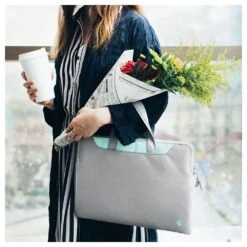 Tomtoc Laptop Handbag With Spill Resistant Surface Coating, Silver A21-C01S(493665233) -Smart Bag Shop Tomtoc A21 C01S Sleeve 493665233 i 7 1200Wx1200H