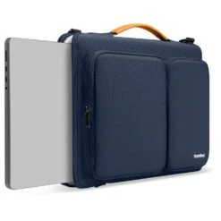 Tomtoc Versatile Laptop Shoulder Bag For Up To 35.56 Cm (14 Inch) Laptop With 360 Degree Superior Protection, Navy Blue A42-C01B01(493665244) -Smart Bag Shop Tomtoc A42 C01B01 Sleeve 493665244 i 3 1200Wx1200H