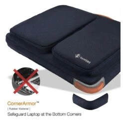 Tomtoc Defender Laptop Shoulder Bag For Up To 39.62 Cm (15.6 Inch) Laptop With 360 Degree Superior Protection, Navy Blue A42-E01B01(493665245) -Smart Bag Shop Tomtoc A42 E01B01 Sleeve 493665245 i 4 1200Wx1200H