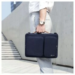 Tomtoc Defender Laptop Shoulder Bag For Up To 39.62 Cm (15.6 Inch) Laptop With 360 Degree Superior Protection, Navy Blue A42-E01B01(493665245) -Smart Bag Shop Tomtoc A42 E01B01 Sleeve 493665245 i 6 1200Wx1200H