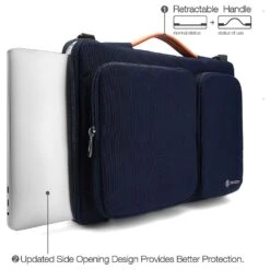 Tomtoc Defender Laptop Shoulder Bag For Up To 39.62 Cm (15.6 Inch) Laptop With 360 Degree Superior Protection, Navy Blue A42-E01B01(493665245) -Smart Bag Shop Tomtoc A42 E01B01 Sleeve 493665245 i 7 1200Wx1200H