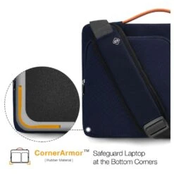Tomtoc Defender Laptop Shoulder Bag For Up To 39.62 Cm (15.6 Inch) Laptop With 360 Degree Superior Protection, Navy Blue A42-E01B01(493665245) -Smart Bag Shop Tomtoc A42 E01B01 Sleeve 493665245 i 9 1200Wx1200H