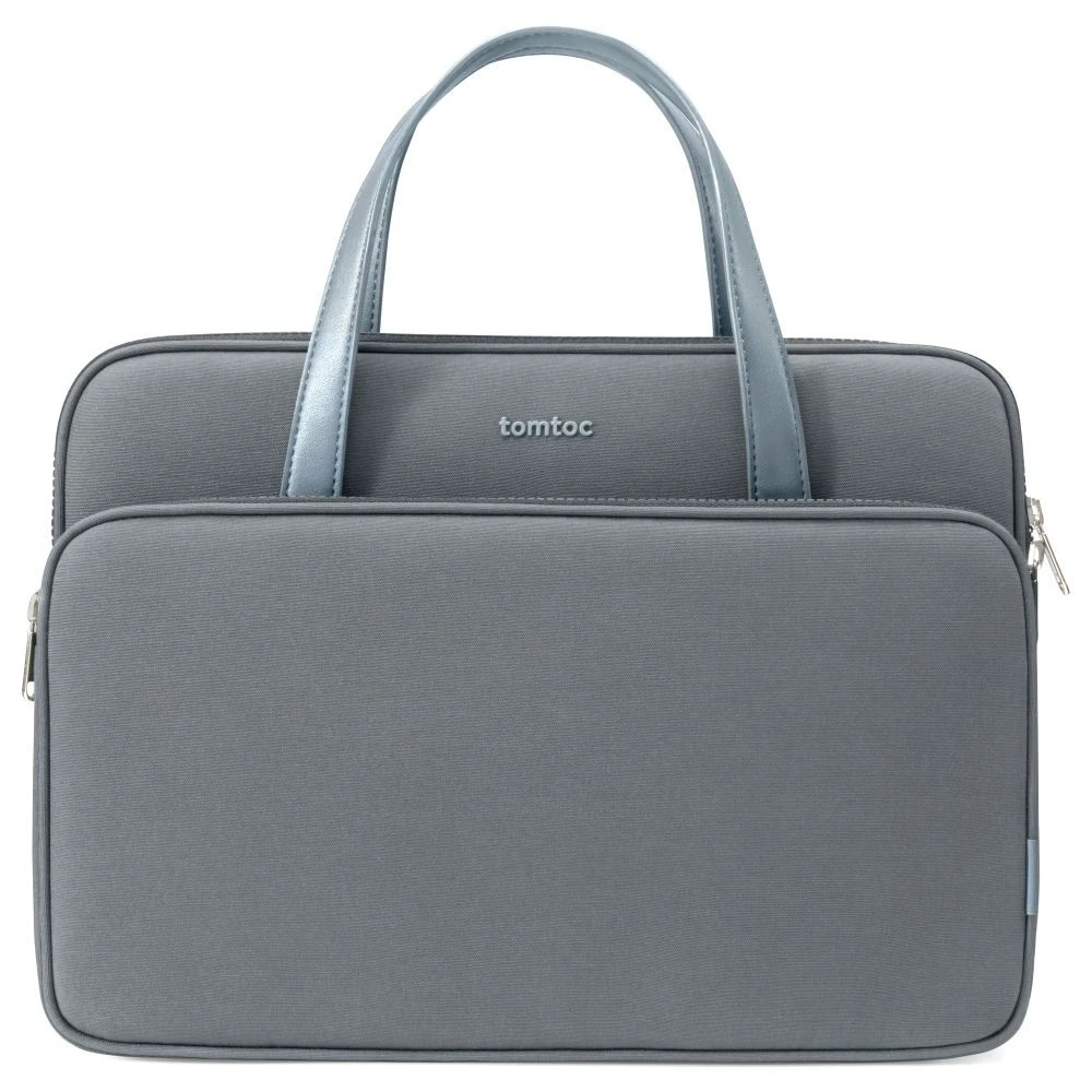 Tomtoc The Her Laptop Handbag For Up To 35.56 Cm (14 Inch) Laptop With Soft PU Leather Handle, Grey H21-C01G01(493665246) 3 Tomtoc The Her Laptop Handbag For Up To 35.56 Cm (14 Inch) Laptop With Soft PU Leather Handle, Grey H21-C01G01(493665246)