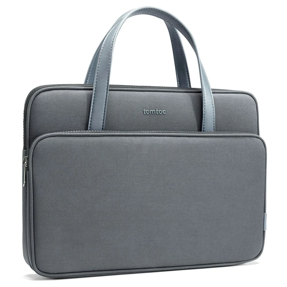 Tomtoc The Her Laptop Handbag For Up To 35.56 Cm (14 Inch) Laptop With Soft PU Leather Handle, Grey H21-C01G01(493665246) 4 Tomtoc The Her Laptop Handbag For Up To 35.56 Cm (14 Inch) Laptop With Soft PU Leather Handle, Grey H21-C01G01(493665246) - Image 2
