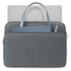 Tomtoc The Her Laptop Handbag For Up To 35.56 Cm (14 Inch) Laptop With Soft PU Leather Handle, Grey H21-C01G01(493665246) 13 Tomtoc The Her Laptop Handbag For Up To 35.56 Cm (14 Inch) Laptop With Soft PU Leather Handle, Grey H21-C01G01(493665246) -Smart Bag Shop Tomtoc H21 C01G01 Sleeve 493665246 i 3 1200Wx1200H