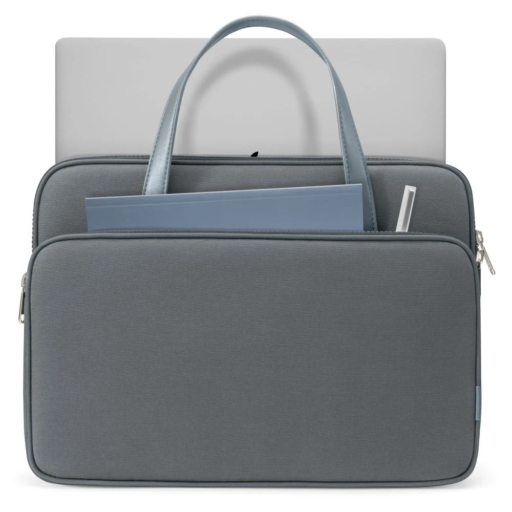 Tomtoc The Her Laptop Handbag For Up To 35.56 Cm (14 Inch) Laptop With Soft PU Leather Handle, Grey H21-C01G01(493665246) 5 Tomtoc The Her Laptop Handbag For Up To 35.56 Cm (14 Inch) Laptop With Soft PU Leather Handle, Grey H21-C01G01(493665246) - Image 3