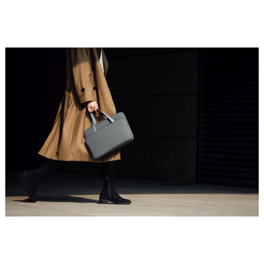 Tomtoc The Her Laptop Handbag For Up To 35.56 Cm (14 Inch) Laptop With Soft PU Leather Handle, Grey H21-C01G01(493665246) 6 Tomtoc The Her Laptop Handbag For Up To 35.56 Cm (14 Inch) Laptop With Soft PU Leather Handle, Grey H21-C01G01(493665246) - Image 4