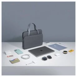 Tomtoc The Her Laptop Handbag For Up To 35.56 Cm (14 Inch) Laptop With Soft PU Leather Handle, Grey H21-C01G01(493665246) 15 Tomtoc The Her Laptop Handbag For Up To 35.56 Cm (14 Inch) Laptop With Soft PU Leather Handle, Grey H21-C01G01(493665246) -Smart Bag Shop Tomtoc H21 C01G01 Sleeve 493665246 i 5 1200Wx1200H