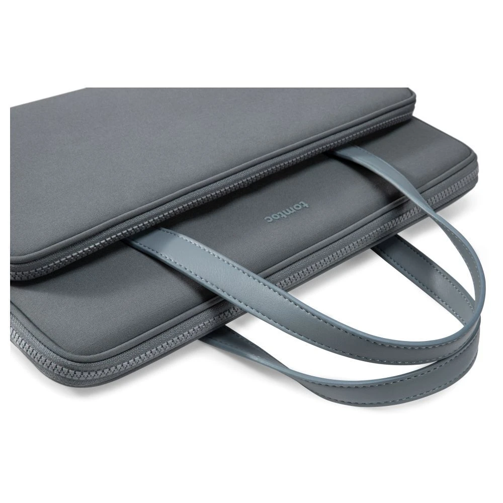 Tomtoc The Her Laptop Handbag For Up To 35.56 Cm (14 Inch) Laptop With Soft PU Leather Handle, Grey H21-C01G01(493665246) 9 Tomtoc The Her Laptop Handbag For Up To 35.56 Cm (14 Inch) Laptop With Soft PU Leather Handle, Grey H21-C01G01(493665246) - Image 7