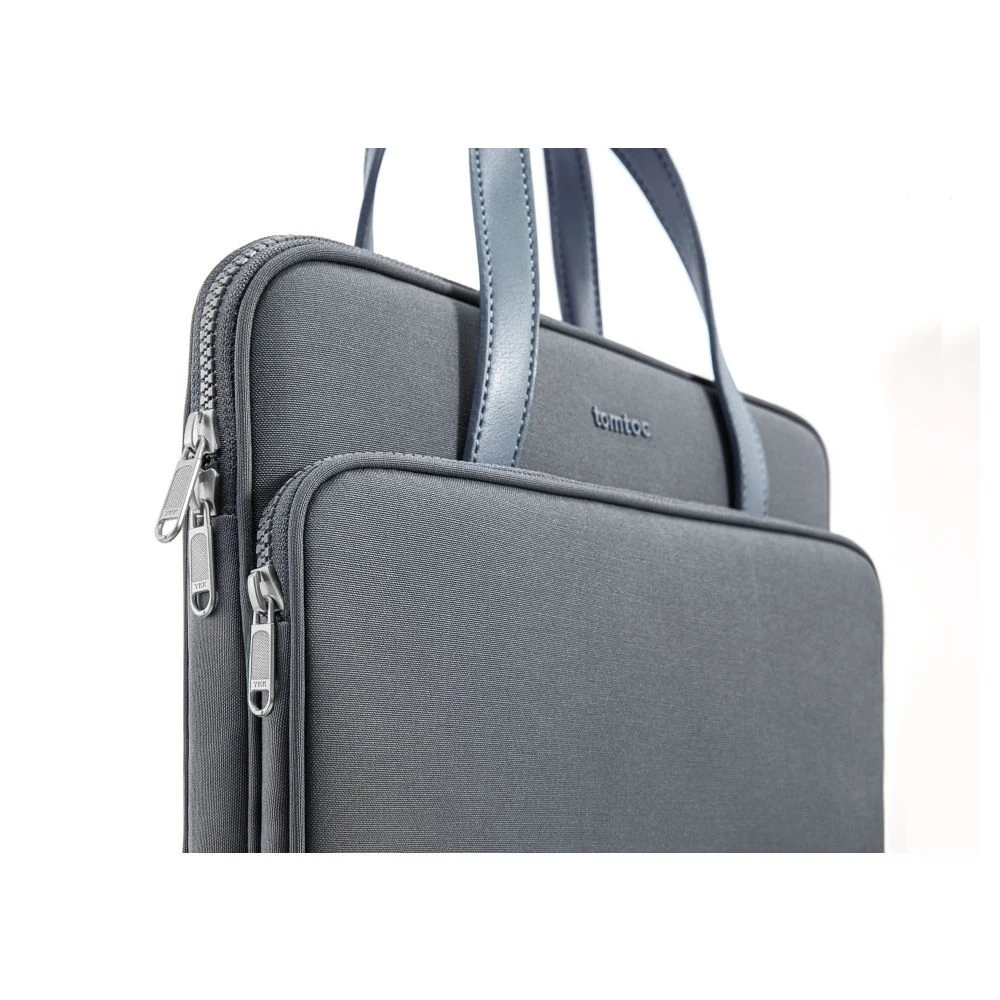 Tomtoc The Her Laptop Handbag For Up To 35.56 Cm (14 Inch) Laptop With Soft PU Leather Handle, Grey H21-C01G01(493665246) 10 Tomtoc The Her Laptop Handbag For Up To 35.56 Cm (14 Inch) Laptop With Soft PU Leather Handle, Grey H21-C01G01(493665246) - Image 8