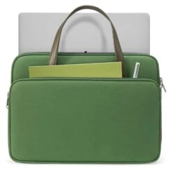 Tomtoc The Her Laptop Handbag For Up To 35.56 Cm (14 Inch) Laptop With Soft PU Leather Handle, Green H21-C01T01(493665247) -Smart Bag Shop Tomtoc H21 C01T01 Sleeve 493665247 i 3 1200Wx1200H
