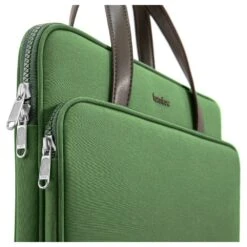 Tomtoc The Her Laptop Handbag For Up To 35.56 Cm (14 Inch) Laptop With Soft PU Leather Handle, Green H21-C01T01(493665247) -Smart Bag Shop Tomtoc H21 C01T01 Sleeve 493665247 i 6 1200Wx1200H