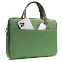 Tomtoc The Her Laptop Handbag For Up To 35.56 Cm (14 Inch) Laptop With Soft PU Leather Handle, Green H21-C01T01(493665247) -Smart Bag Shop Tomtoc H21 C01T01 Sleeve 493665247 i 7 1200Wx1200H