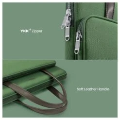 Tomtoc The Her Laptop Handbag For Up To 35.56 Cm (14 Inch) Laptop With Soft PU Leather Handle, Green H21-C01T01(493665247) -Smart Bag Shop Tomtoc H21 C01T01 Sleeve 493665247 i 9 1200Wx1200H
