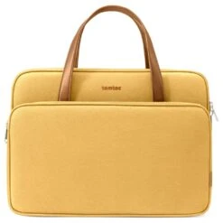 Tomtoc The Her Laptop Handbag For Up To 35.56 Cm (14 Inch) Laptop With Soft PU Leather Handle, Yellow H21-C01Y01(493665248)
