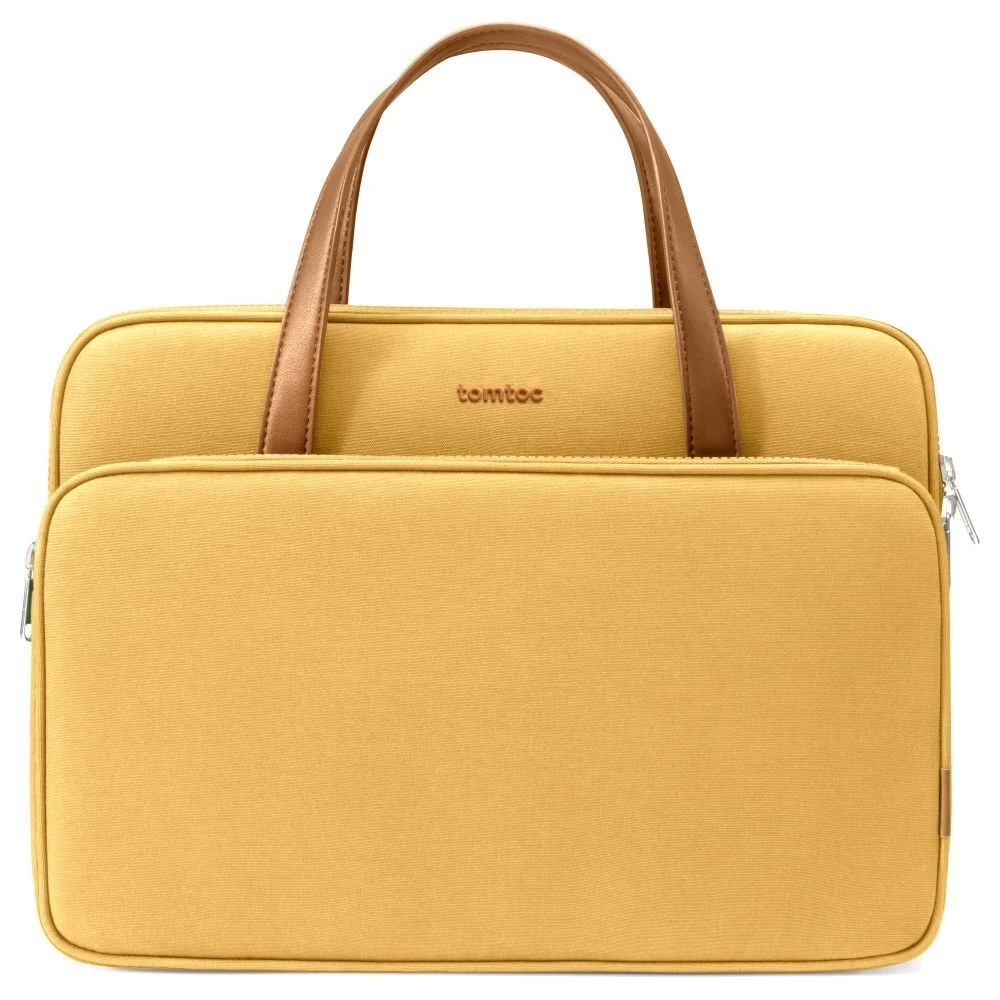 Tomtoc The Her Laptop Handbag For Up To 35.56 Cm (14 Inch) Laptop With Soft PU Leather Handle, Yellow H21-C01Y01(493665248) 3 Tomtoc The Her Laptop Handbag For Up To 35.56 Cm (14 Inch) Laptop With Soft PU Leather Handle, Yellow H21-C01Y01(493665248)
