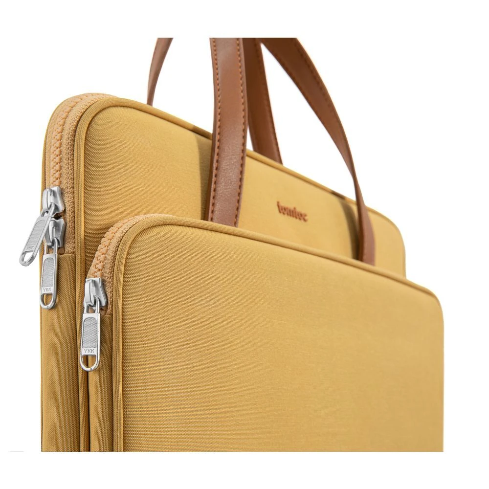 Tomtoc The Her Laptop Handbag For Up To 35.56 Cm (14 Inch) Laptop With Soft PU Leather Handle, Yellow H21-C01Y01(493665248) 5 Tomtoc The Her Laptop Handbag For Up To 35.56 Cm (14 Inch) Laptop With Soft PU Leather Handle, Yellow H21-C01Y01(493665248) - Image 3