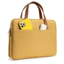Tomtoc The Her Laptop Handbag For Up To 35.56 Cm (14 Inch) Laptop With Soft PU Leather Handle, Yellow H21-C01Y01(493665248) 14 Tomtoc The Her Laptop Handbag For Up To 35.56 Cm (14 Inch) Laptop With Soft PU Leather Handle, Yellow H21-C01Y01(493665248) -Smart Bag Shop Tomtoc H21 C01Y01 Sleeve 493665248 i 4 1200Wx1200H