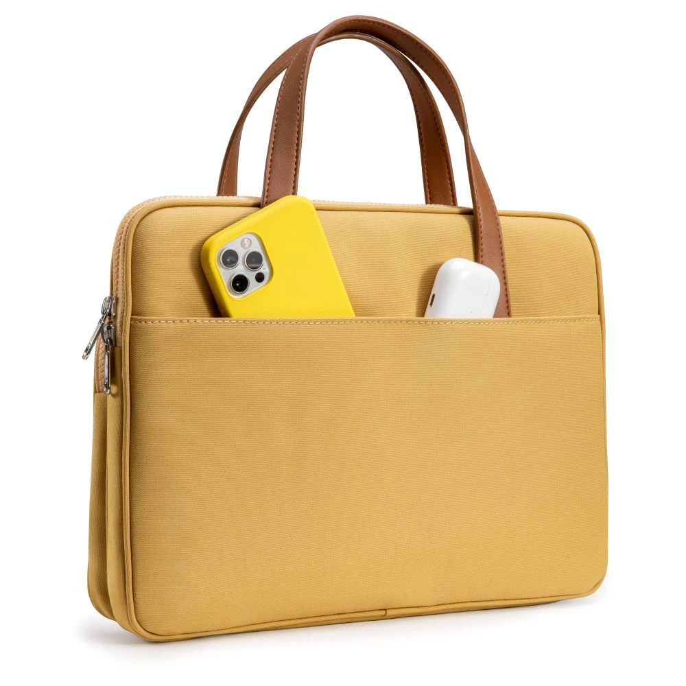 Tomtoc The Her Laptop Handbag For Up To 35.56 Cm (14 Inch) Laptop With Soft PU Leather Handle, Yellow H21-C01Y01(493665248) 6 Tomtoc The Her Laptop Handbag For Up To 35.56 Cm (14 Inch) Laptop With Soft PU Leather Handle, Yellow H21-C01Y01(493665248) - Image 4